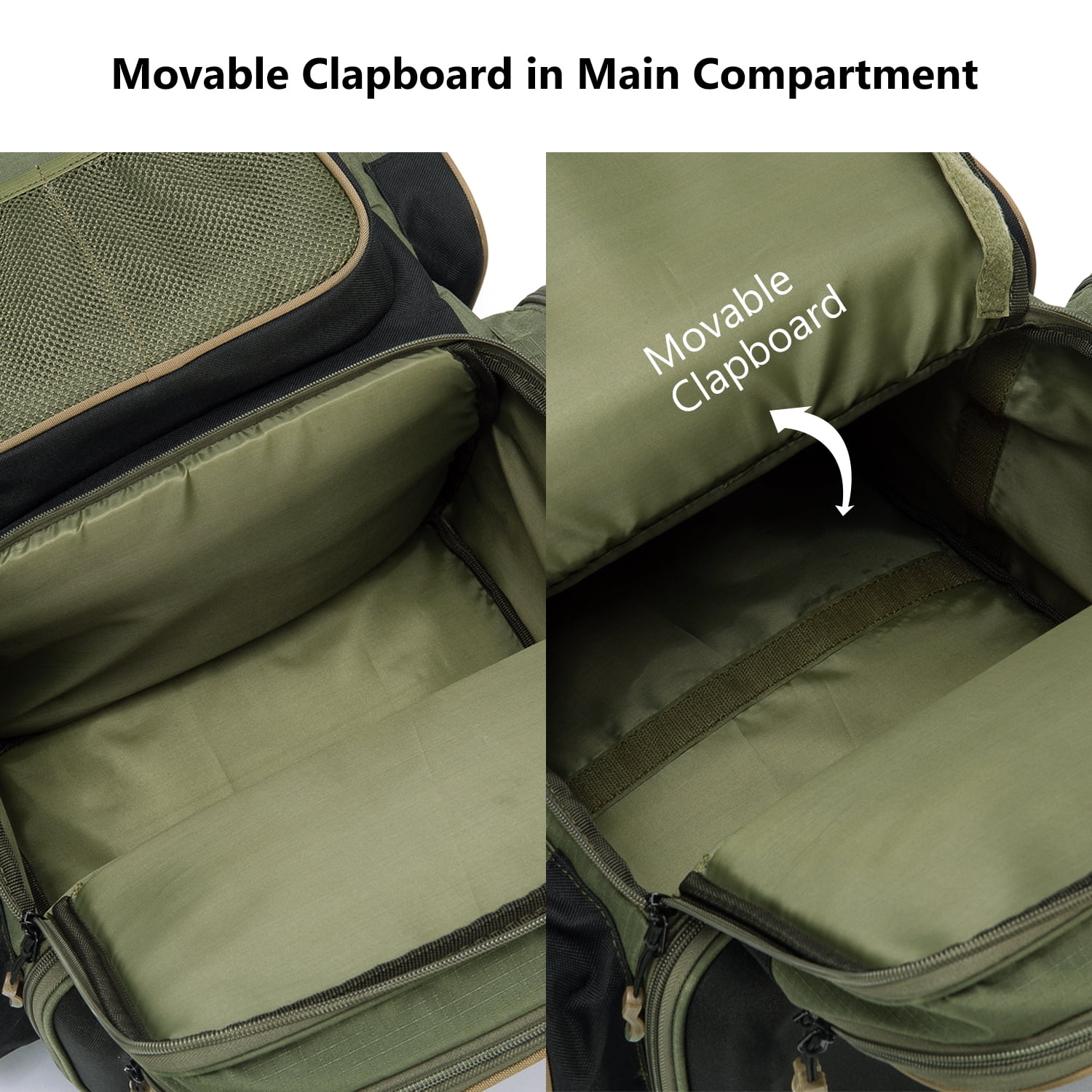 Bassdash Water Resistant Lightweight Tactical Fishing Tackle Box with Protective Rain Cover
