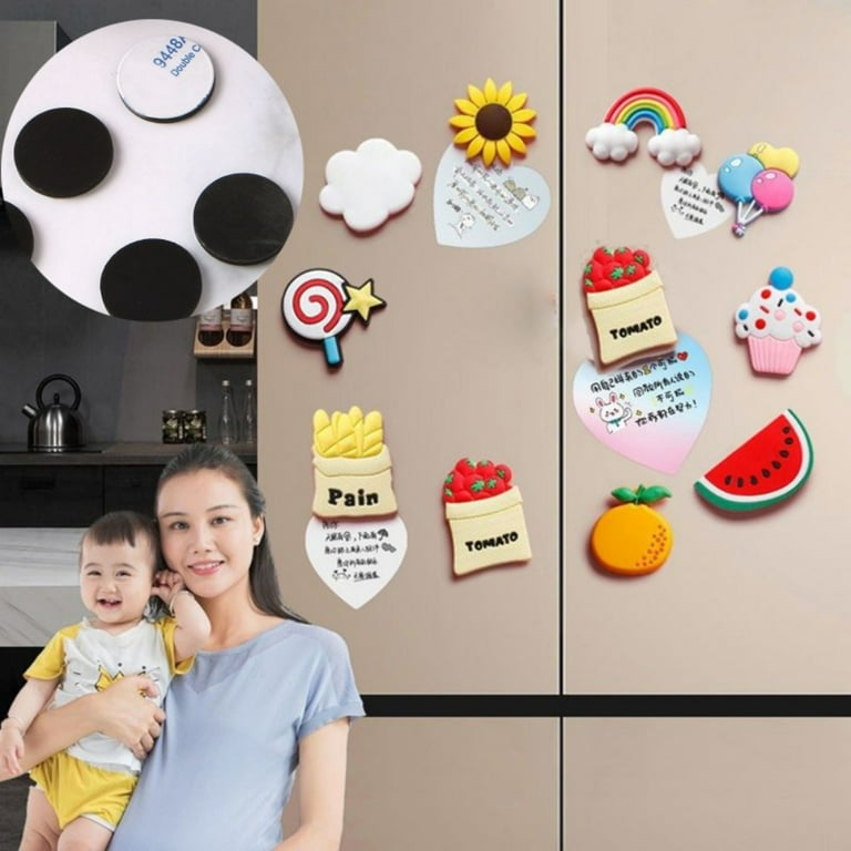 LYFUMAG Magnetic Sheets - Magnets with Adhesive Backing (0.8 x 0.8) -  Peel & Stick Magnetic Circles - Flexible Sticky Magnets - Sheets is