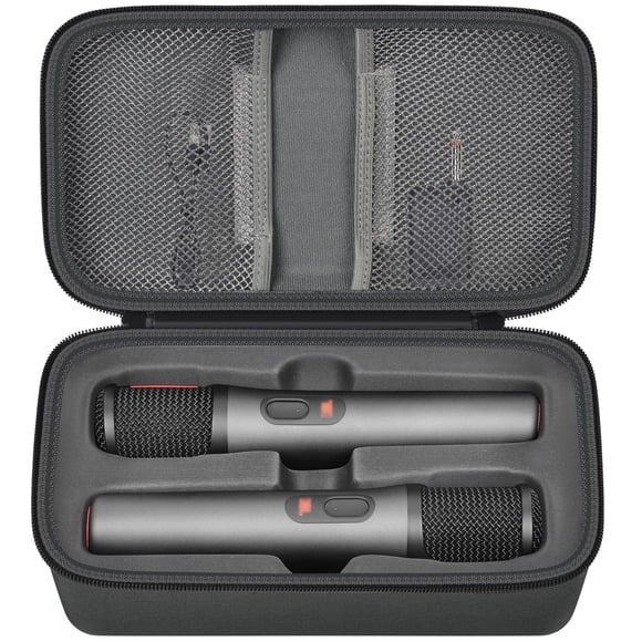 Estuche de almacenamiento Boobewl para micrófono Bluetooth inalámbrico, color gris