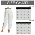 thumbnail image 4 of Women's Fashion Casual High Waist Pants Solid Color Yoga Sports Pants Slit Flowy Layered Palazzo Trousers Plus Size, 4 of 5