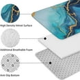 thumbnail image 5 of Blue Gold Marble Pattern Bathroom Rugs Sets 3 Piece,Toilet Cover Set,Absorbent Non Slip Bathroom Mats Sets with U-Shaped Contour Rug Toilet Rug Set, 5 of 5