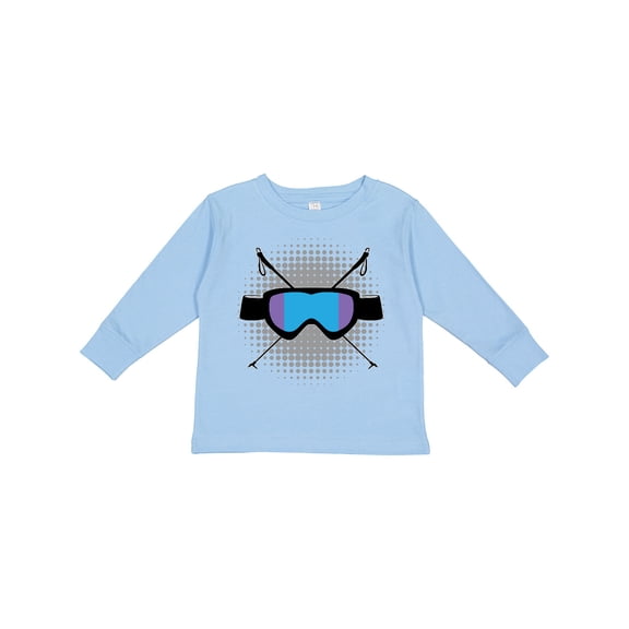 Inktastic Ski Mask Skiing Boys or Girls Long Sleeve Toddler T-Shirt