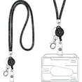 thumbnail image 1 of Collier en Cristal Lanière avec Porte-Carte d'Identité Clair et Porte-Clés. Strass, 1 of 5