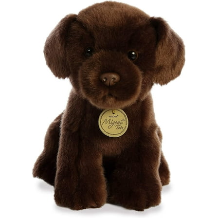 Aurora - Medium Brown Miyoni Tots - 8" Chocolate Lab Pup - Adorable Stuffed Animal