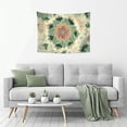 thumbnail image 5 of Boho Green Mandala Wall Tapestry, Decorative Fabric Hanging for Bedroom or Living Room, 40 x 30 in, 5 of 6