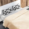 thumbnail image 5 of Yayeee Pillowcase King Size Set of 2 Satin Wrinkle Resistant Pillow Case, Black and Grey Plaid Pattern, 5 of 7
