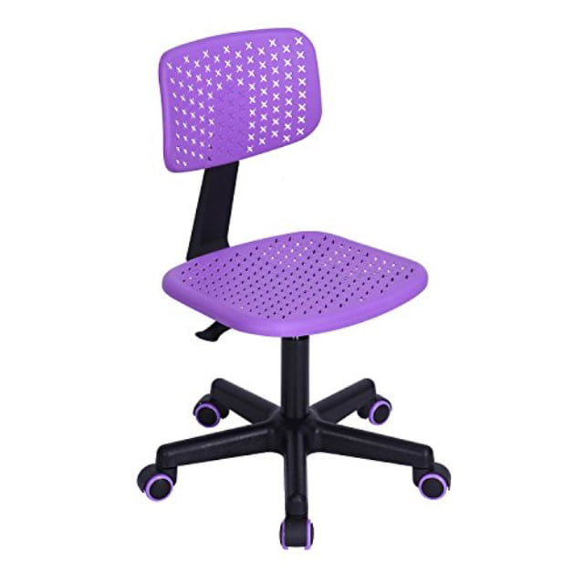 Adjustable Armless Task Chair Office Student Small Dorm Kid Computer Desk Gaming 