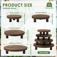 thumbnail image 4 of Lzvxtym Wood Risers for Decor Display,4 Pcs Wood Tray Pedestal Stand,Dish Soap Tray Wood Tray for Vanity Counter Flower Sink Garden,Brown, 4 of 8