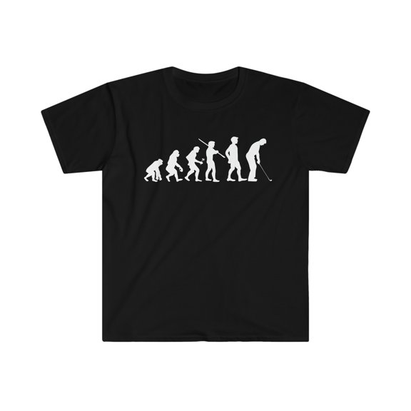 Human Evolution Golfing Golfer Unisex T-shirt S-3XL