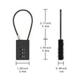 thumbnail image 3 of Ogetok Wire Rope Password Lock 3-Digit Combination Password.Sturdy and Durable, and Not Easy to Break.Specially Designed for Travel Bags, Cabinets, Iron Doors, Tool Boxes, Lockers, Etc., 3 of 7