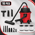 thumbnail image 5 of Multi Functional Wet/Dry Vacuum Cleaner with 4m Extended Power Cord, 10 Nozzles, 3 Filters and Various Cleaning Accessories, 1.6HP Powerful Suction, Lightweight Portable Bucket Design, Ideal for Cars, 5 of 8