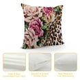 thumbnail image 4 of Creowell Leopard Print Roses Maximalist Print Pillow Covers for Couch High-Quality 1PC 20x20in, 4 of 5