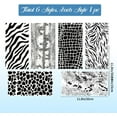 thumbnail image 2 of 6 Sheets Animal Fur Texture Furniture Transfer 6x12inch Animal Pattern Rub on Transfer Self-Adhesive Wall Art Decals for Bedroom Living Room Desk Table Decoration Black DIY, 2 of 9