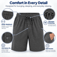 thumbnail image 2 of DARESAY Men’s Knit Shorts 3-Pack, Soft Sleep Lounge Shorts with Pockets & Elastic Drawstring Waist, Sizes S-3X, 2 of 11