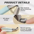 thumbnail image 2 of Toenail Clippers for Seniors, Angled Head Nail Clippers for Men Women, Wide Jaw Opening Anti-Splash Toe Nail Clippers for Thick Nails for Seniors Long Handle Nail Cutter (Black), 2 of 8