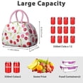 thumbnail image 5 of Cherry Print Lunch Box Women – Kawaii Red Fruit Design with Candy-Inspired Style, Leakproof & Reusable Tote, Aesthetic Art Pattern for Office or School Meals, 5 of 6