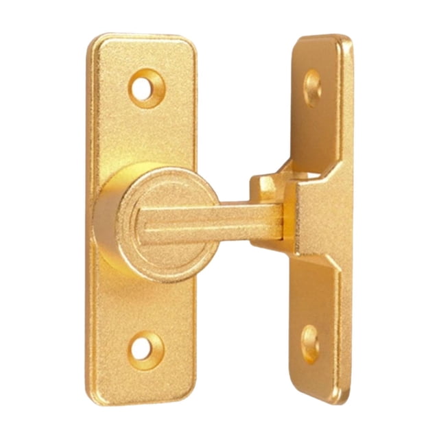 Pestillo para puerta de granero, cerradura de seguridad para el hogar, herrajes de aleación de zinc, pestillo para puerta corrediza Oro de 90 grados