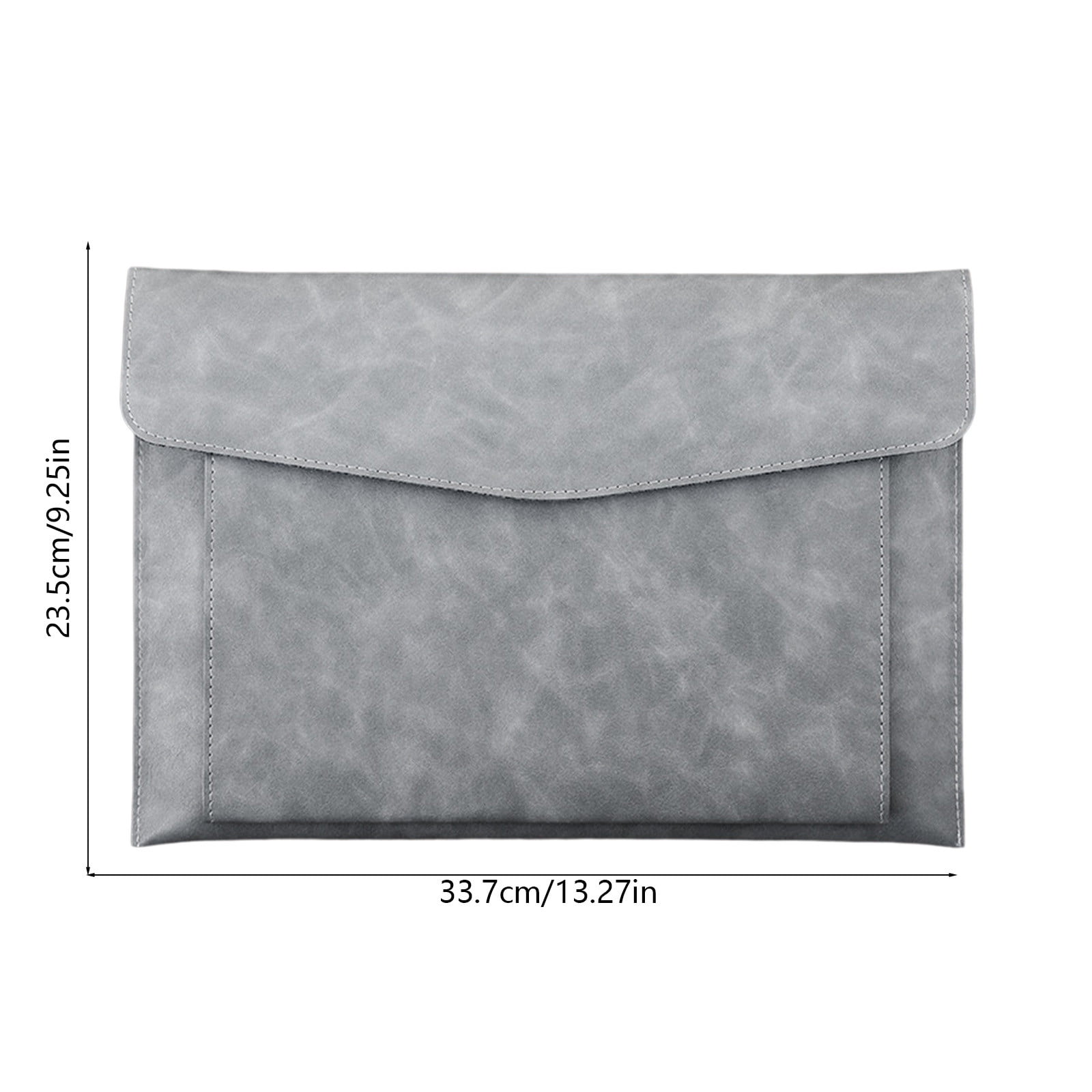 A4 Leather File Bag, Magnetic Closure Briefcase, Waterproof Business Folder for Office Use