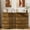 Brown, variant on Aiho Dresser with 5 Drawers, Wood Tall Chest, Built-in Handle Drawers for Bedroom, Home, Living Room - Gray