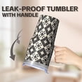 thumbnail image 5 of 20oz Geometric Design Stainless Steel Cup with Handle, Insulated Double Wall Travel Coffee Tumbler Leak-Proof, 5 of 5