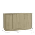 thumbnail image 2 of Aukfa Fluted Wood Sideboard Buffet Cabinet with Adjustable Shelves, Accent Storage Cabinet,Oak, 2 of 6