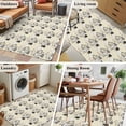 thumbnail image 5 of 3'x5' Rug for Living Room Bedroom, Easter Rabbit Washable Area Rugs Non-Slip Carpet Mats, Cartoon Cute Bunny Sketch on Yellow Indoor Low Pile Area Rug Runner for Kitchen, Mudroom, 5 of 8