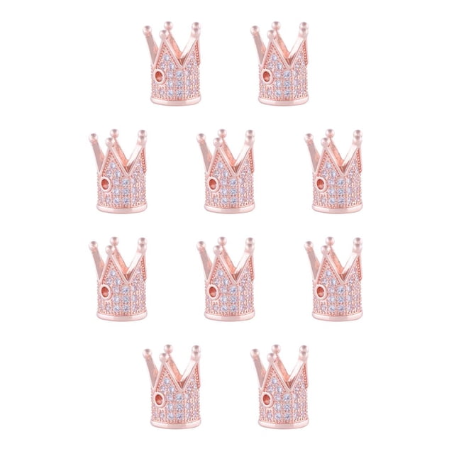 Cuentas para hacer pulseras Minnieouse espaciadores de joyería con agujeros grandes dijes pequeños con adornos de diamantes Tipo 3 10piezas