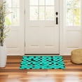 thumbnail image 6 of Green and Black Squares Floor Door Mat Outdoor Indoor for Home Entrance Welcome Mats 32"x20", 6 of 8