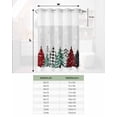 thumbnail image 6 of No Hook Shower Curtain with Snap in Liner, Christmas Snowflake Stars Xmas Tree Hotel Shower Curtains for Bathroom, Washable Shower Curtain Liner Set with Mesh Top Window, 72”x78”, 6 of 6