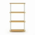 thumbnail image 5 of Furinno TURN-N-TUBE Wood 4-Tier Multipurpose Shelf Display Rack in Beech/Natural, 5 of 8
