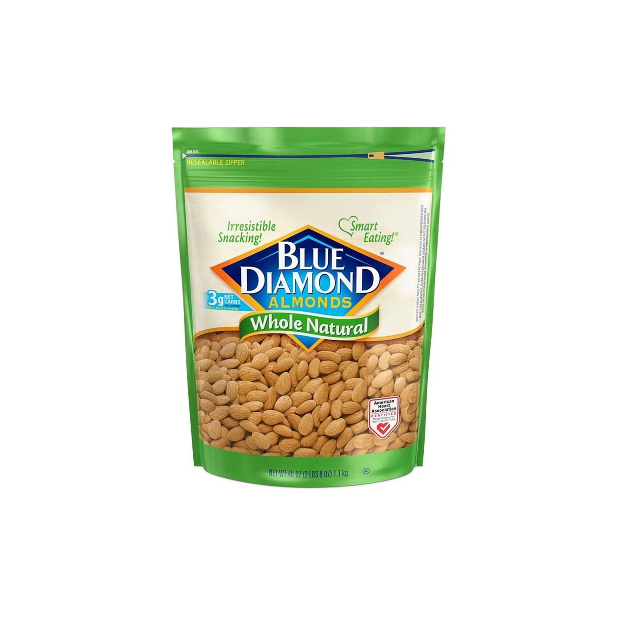 Blue Diamond Whole Natural Almonds (40 Ounce) - Walmart.com