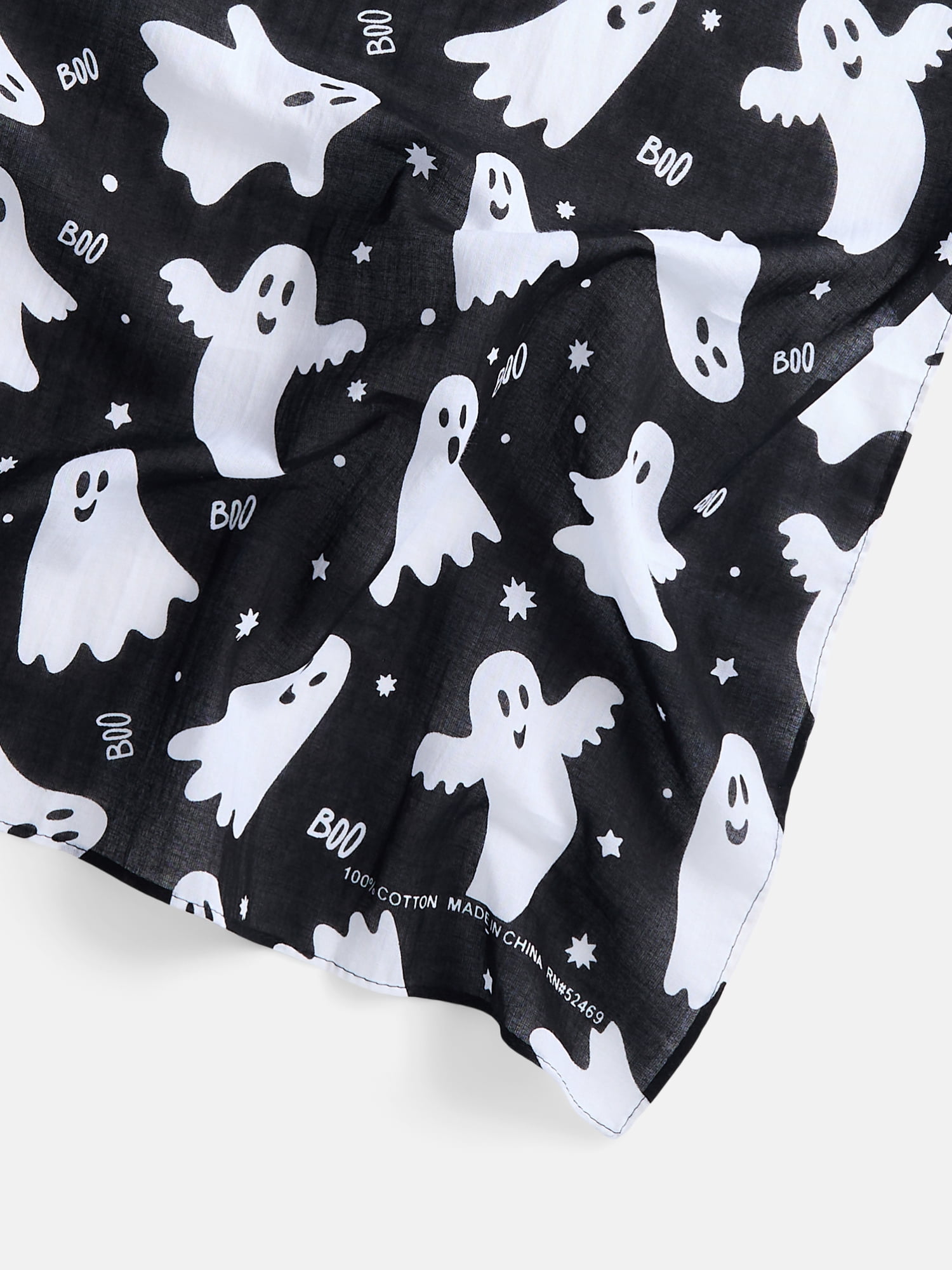 Way To Celebrate Halloween Women's Boo Ghosts Bandana, One Size, Black