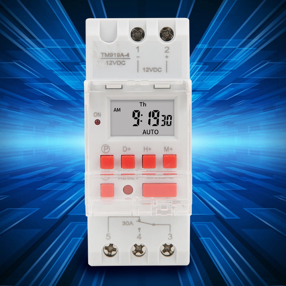 Digital Timer Switches, Large Capacity Builtin Battery 35mm Din Rail