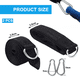 thumbnail image 5 of Correa para hamaca, kit para colgar columpio de árbol de 2 m, kit para colgar correas para columpio de árbol de alta resistencia con mosquetón, capacidad para 1000 kg, negro, 2 piezas, 5 of 7