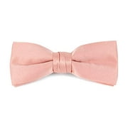 Boy's Poly Satin Banded Clip On Bow Ties (Coral)