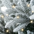 thumbnail image 6 of Naomi Home 6.5ft Frosted Christmas Tree with Lights, Realistic Snow Flocked Christmas Tree Prelit with 2456 Branch Tips, 450 Warm Lights and Metal Stand, Aritificial Christmas Tree, 6 of 10