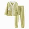 thumbnail image 4 of Gibobby Children Plush Coral Fleece Bathrobe,Cozy Hooded Robe with Belt,Cute Print,for Kids Toddlers 2-12 Years,Warm After-Bath Loungewear Toddler Pajamas,Green,Size 5-6T, 4 of 4