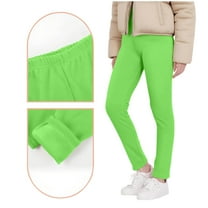 Leggings for Girls Fleece Lined Thick Thermal Elastic Waisted Basic Pants Sllim Fit Solid Color Soft Pant for Kids 2025 Cold Weather Pants,Sizes 3-13