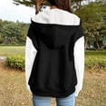 thumbnail image 4 of Womens Zip Up Hoodies, Long Sleeve Pullover for Women Fall Fashion Color Patchwork Full Zip Hooded Sweatshirts with Pockets, 4 of 5