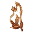 thumbnail image 6 of Ebros Large Rustic Faux Wood Wildlife Scene Howling Wolf Pack Figurine 12.5"H, 6 of 9