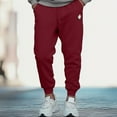 thumbnail image 5 of Dalix Ghost Embroidery Jogger Midweight Fleece Sweatpants Soft Lounge Pant Drawstring Waistband Pockets Mens in Burgundy XL X-Large, 5 of 5