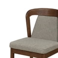 thumbnail image 6 of Christopher Knight Home Set of 2 Upholstered Armless Dining Chairs with Curved Backrest, Wood Frame, Walnut+Light Brown, 6 of 11