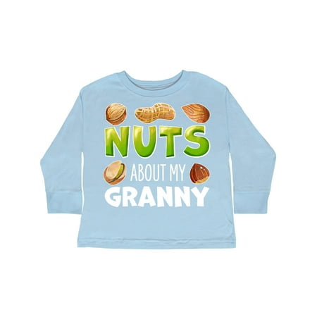 

Inktastic Nuts About My Granny Peanut Almond Pistachio Gift Toddler Boy or Toddler Girl Long Sleeve T-Shirt