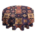 thumbnail image 4 of Design Pattern Round Tablecloth 60 Inch – Waterproof Polyester Table Cover with Full Print Design, Wrinkle Resistant & Washable for Kitchen Dining Party Decor, 4 of 6