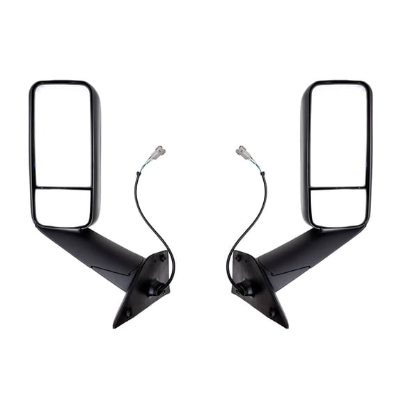 Door Mirror, Black, Left Hand And Right Hand Freightliner Replaces OEM A22-73907-005, A22-73907-004
