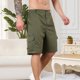 thumbnail image 1 of pstuiky Pantalones cortos de entrenamiento para hombre, Pantalones cortos casuales, cómodos, lisos, con bolsillos, con cordón y vendaje para hombre Pantalones cortos de entrenamiento, 1 of 9