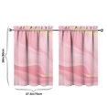 thumbnail image 4 of Abstract Oil Paiting Watercolor Kitchen Curtains - Vintage Tier Cafe Curtains for Bathroom Living RV Rod Pocket Window Drapes 36 Inch 2 Panels Set 28"x36" Window Treatment Tiers, 4 of 4