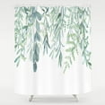 thumbnail image 2 of Shower Curtain for Bathroom, Waterproof Green Eucalyptus Leaves,Spring Watercolor Plant, Fabric Shower Curtain Set with Hooks 72x72 Inch White, 2 of 6
