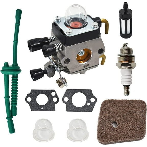 waltyotur Carburetor Replacement for STIHL FS45 HS45 FS38 FS46 FS55 KM55R HL45 String Trimmer Weed Eater C1Q-S97A C1Q-S186A 4140-120-0619 with Air Filter Tune Up Kit