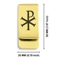 thumbnail image 2 of Stainless Steel Religious Chi Rho Classic Slim Money Clip Credit Card Holder, 2 of 2